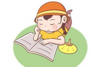 动漫中的读课文图片；播放动漫读书