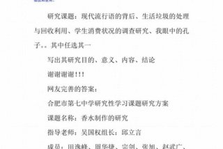 研究性学习报告、研究性报告格式模板