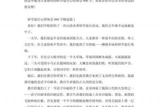 研学心得 研学心得体会万能模板