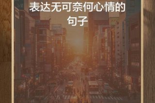 对生活无奈又乐观的说说、对生活无奈的朋友圈说说