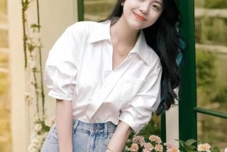 衬衫生活照；衬衫造型