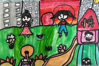 社区生活图片画作、社区生活图片简笔画