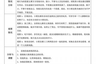 生活观察记录与分析与措施小班（幼儿园小班生活观察记录分析与措施）