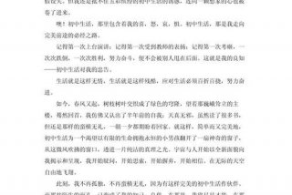 我的中学生活作文800字初一，我的中学生活700字作文