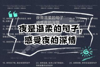 夜生活说说经典语录、夜生活说说经典语录短句