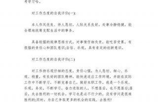 生活态度自我评价 生活状态自我评价