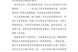 我的军训生活范文 我的军训生活作文500字左右