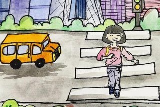 社区生活图片画作 社区生活绘画作品