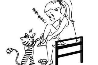 日常生活插画换鞋、日常生活手绘插画