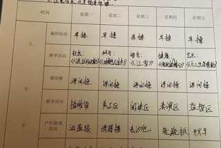 大班生活目标周计划 大班周计划生活内容