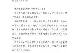 我的中学生活作文600字（我的中学生活500字作文大全）