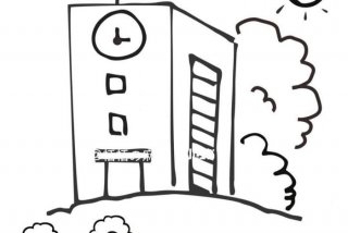 小学生校园生活简笔画、小学生校园生活简笔画图片