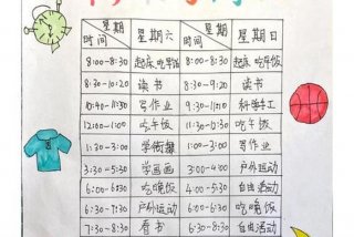 小学生生活作息表模板、小学生的生活作息表