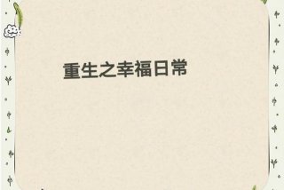 重生的幸福生活百度网盘，重生之幸福人生网盘