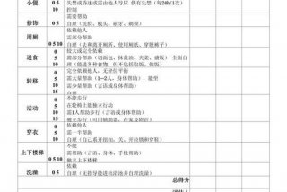 日常生活能力评定量表，日常生活能力评定量表barthel指数