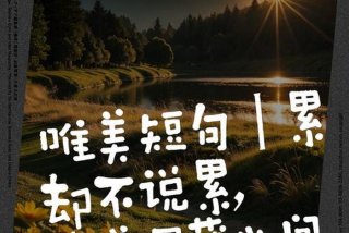 生活很累的句子正能量、生活很累的唯美句子