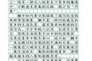 对于内卷和松弛感的俩种生活态度作文（关于内卷现象的作文）