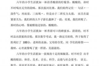 难忘小学生活作文600字、难忘小学生活650作文