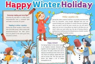 寒假生活小报图文并茂；寒假生活小报图文并茂英语