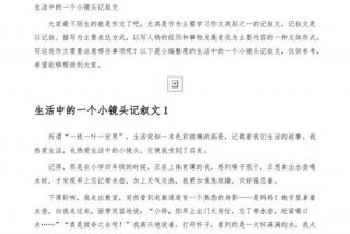 生活小镜头作文450字 - 以生活小镜头为题写一篇作文