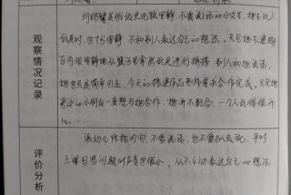 大班生活观察记录、大班生活观察记录表50篇