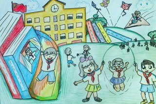 校园生活图片配上文字，校园生活图片绘画