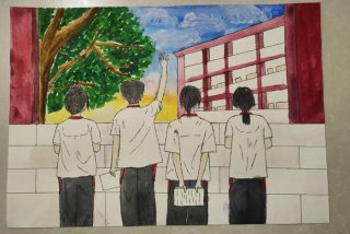 校园生活图片素材漫画 校园生活图片手绘