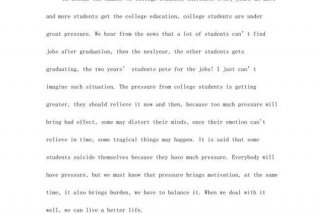 生活压力英语作文（日常生活中的压力英语作文）