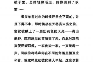 小雪的生活日记txt（小雪的生活日记小说阅读）