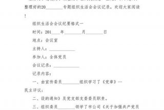 组织生活会会议记录2024、2020年组织生活会会议纪要
