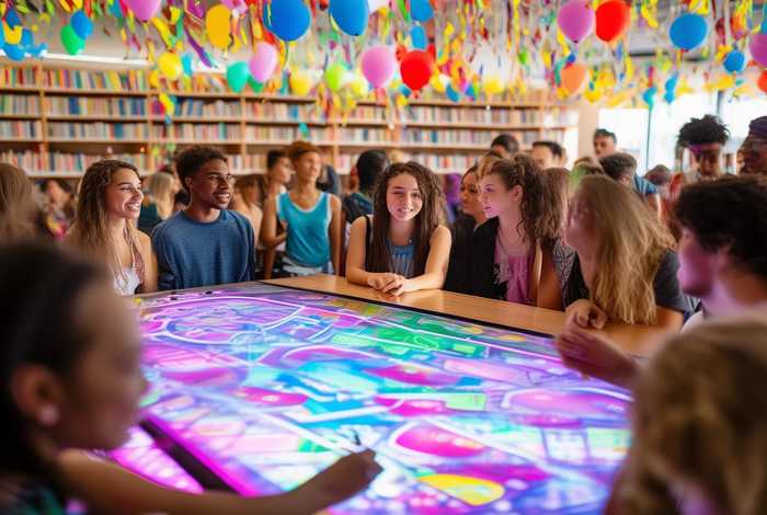 镜头多彩活动点亮暑期生活图书馆、多彩活动点亮青少年暑期生活