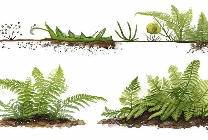 蕨类植物生活史简图（蕨类植物生活史简图手绘）