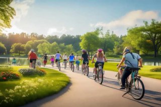 单车馆公园 骑单车的公园