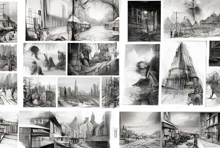 场景素描画大全（场景素描画大全图片）