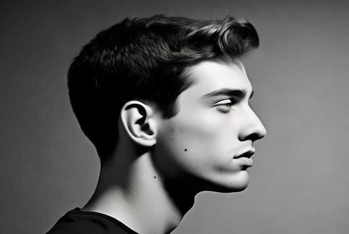 侧脸生活照男，侧脸生活照男生图片