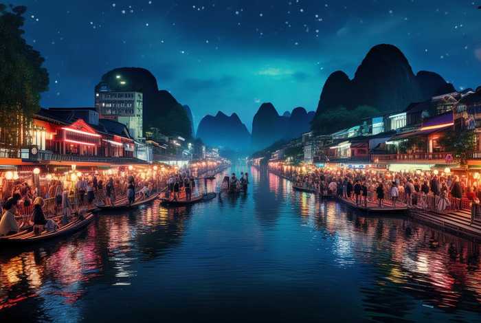 桂林夜生活照片；桂林夜生活照片高清