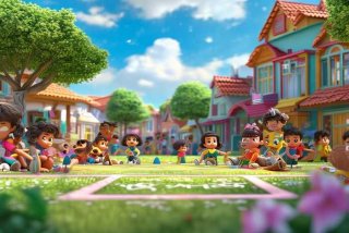 多彩的校园画画大全 - 多彩的校园画画大全四年级