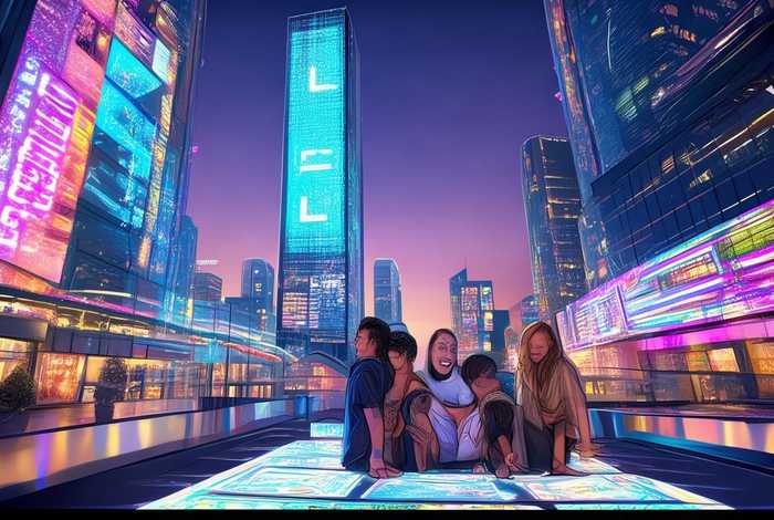 科技点亮生活艺术字 科技点亮生活素材