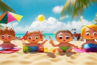 画一幅假期生活画Q版，画一幅假期生活画q版