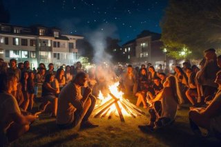 大学夜生活素材；大学夜生活素材视频