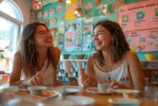 兼职生活真快乐,和美女同学搭档的说说 - 兼职关于生活的朋友圈