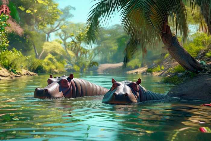 河马生活在什么样的环境 - 河马生活在什么样的环境中