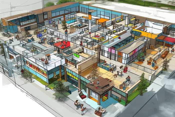 大学生活动中心平面图怎么画、大学生活动中心平面图怎么画的