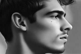 侧脸生活照男，侧脸生活照男生图片