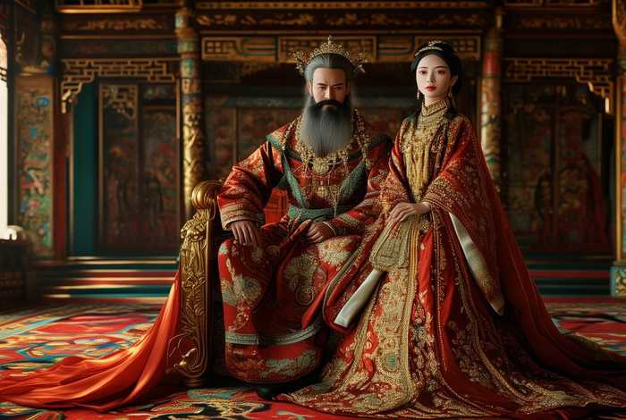 皇阿玛和皇后；皇阿玛和皇后娘娘