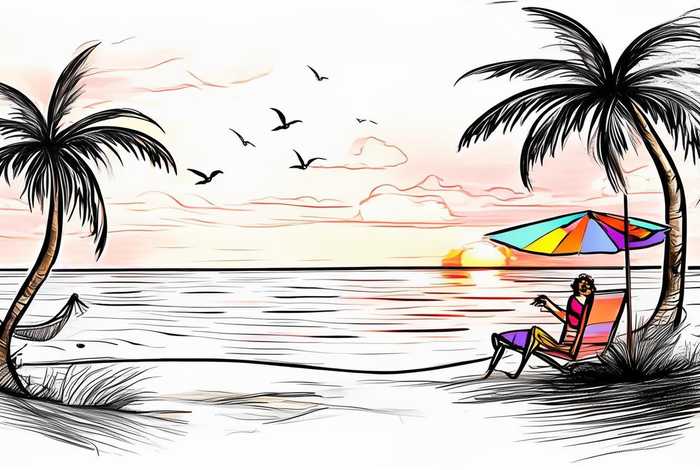 假期生活画 简笔画，假期生活画 简笔画图片