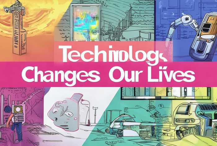 科技改变生活的手抄报线稿可打印，科技改变生活的手抄报怎么画