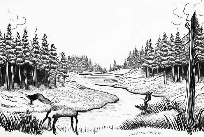 动物生活的环境图片简笔画 - 动物生活的环境图片简笔画怎么画