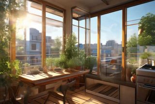 厨房生活阳台封窗效果图，厨房生活阳台封窗效果图片