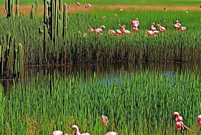 火烈鸟生活的地方的植物；火烈鸟生活的地方的植物图片